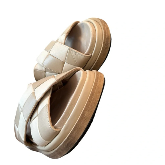 Alohas Marshmallow Scacchi Stone Beige Ivory Sandals - Picture 9 of 10